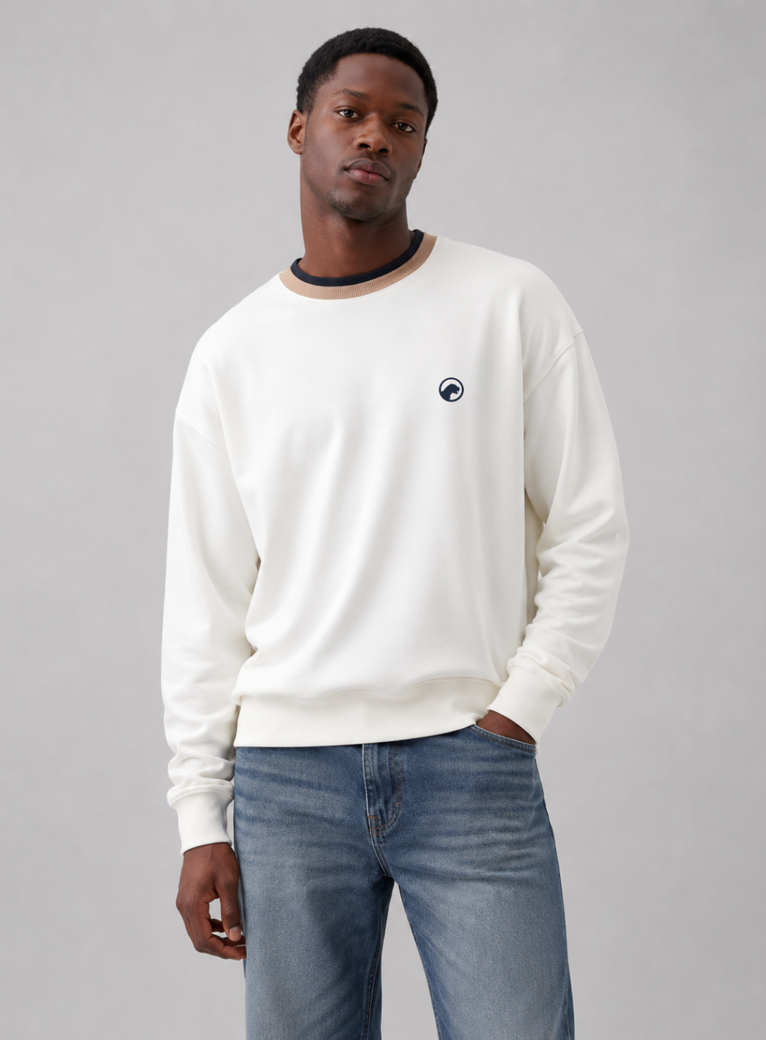 ropa para hombre BUZO AMERICANO BLANCO