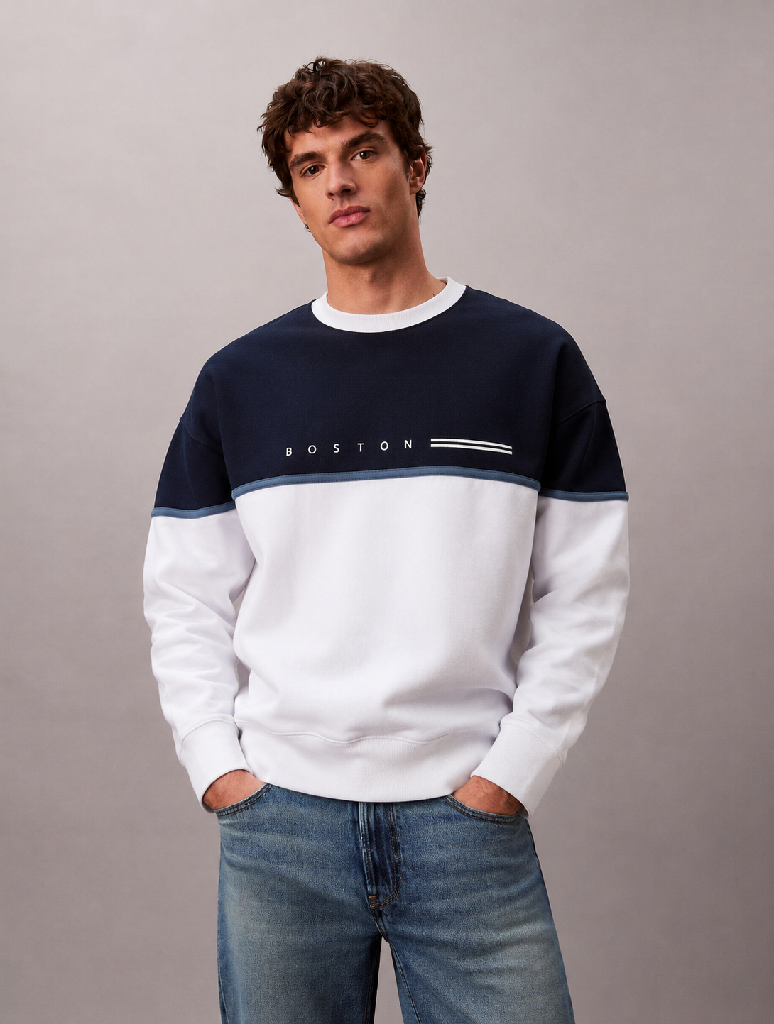 ropa para hombre BUZO BOSTON AZUL