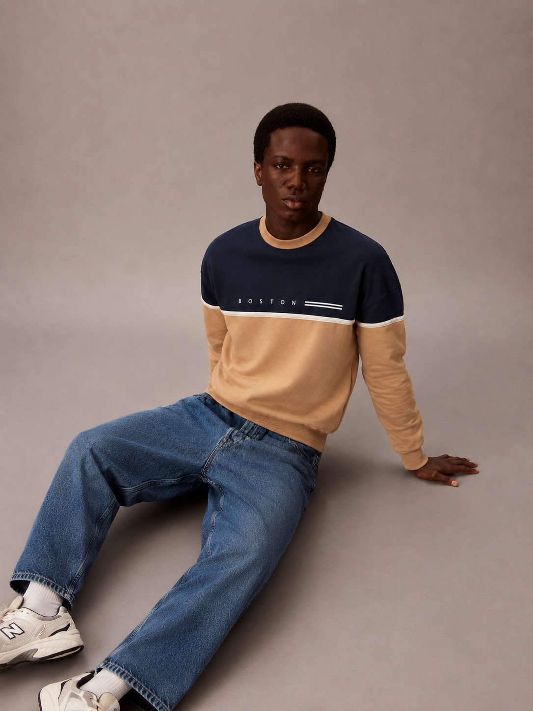 ropa para hombre BUZO BOSTON BEIGE
