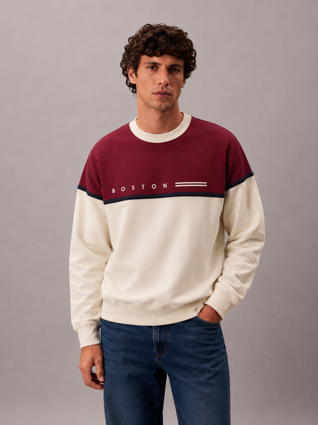 ropa para hombre BUZO BOSTON ROJO 2