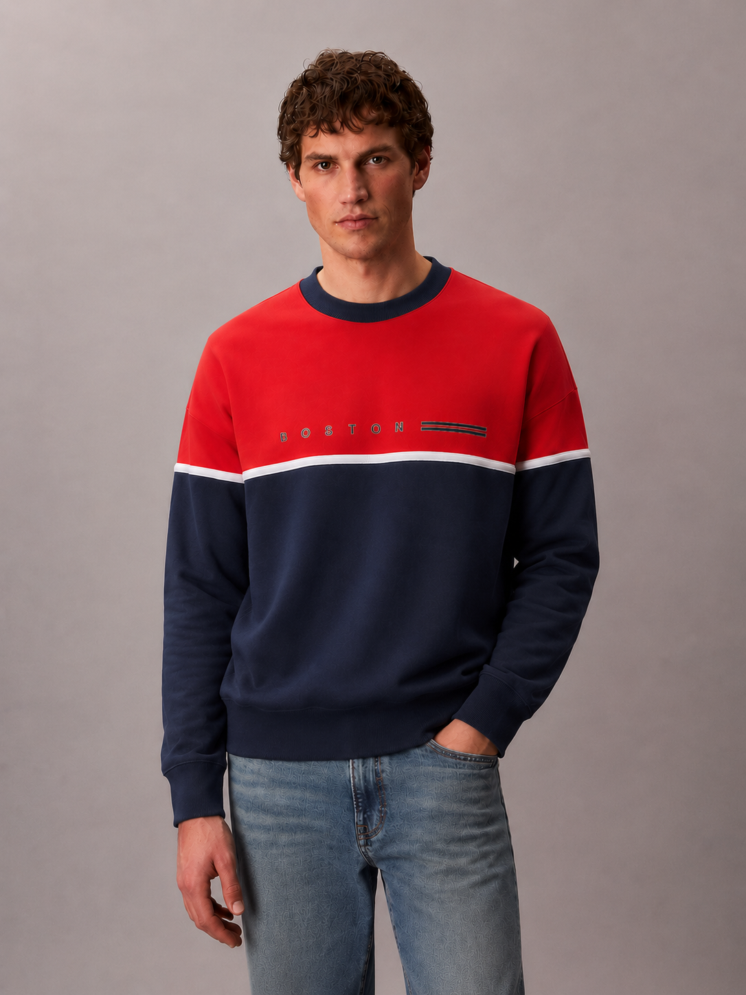 ropa para hombre BUZO BOSTON ROJO