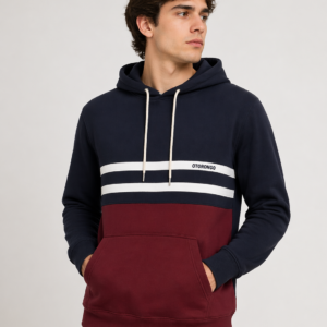 ropa para hombre BUZO CAPUCHA R2 AZUL CON BORDO