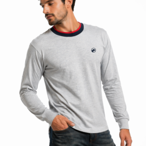 ropa para hombre CAMISETAS AMERICANO GRIS