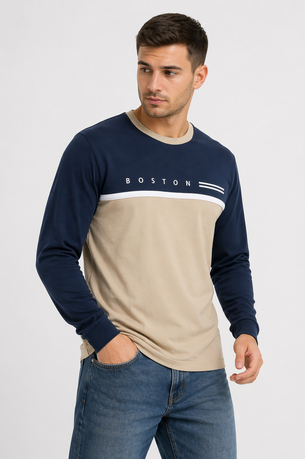 ropa para hombre CAMISETAS BOSTON AZUL CON ARENA