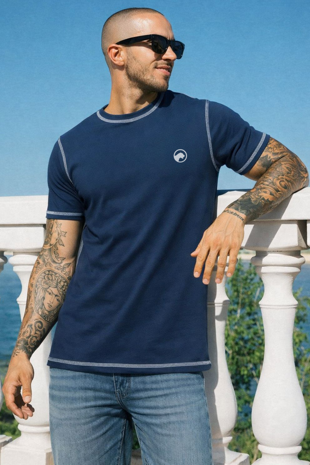 ropa para hombre REMERAS BORDA AZUL
