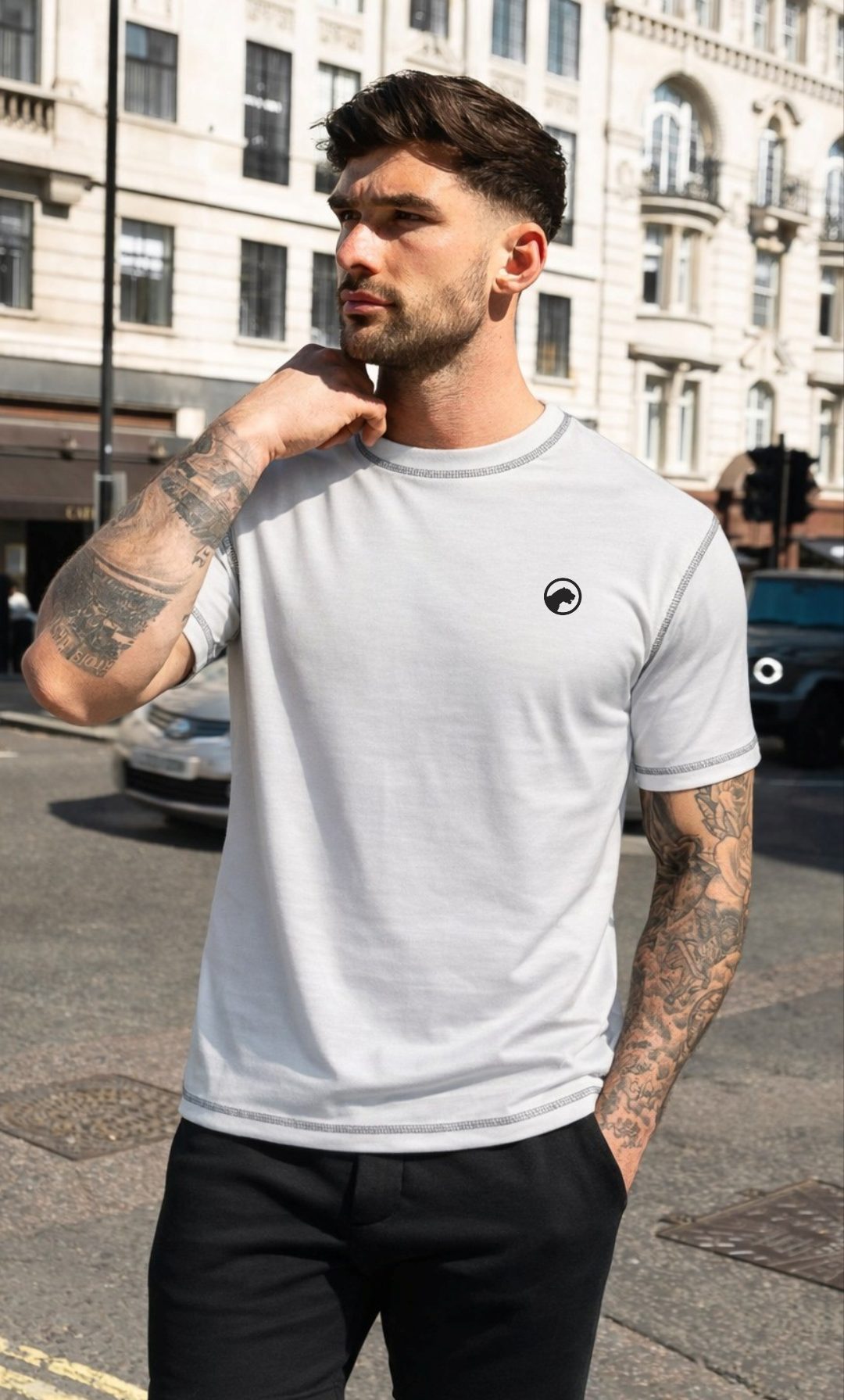 ropa para hombre REMERAS BORDA BLANCO 2