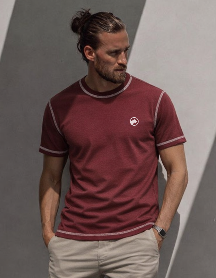 ropa para hombre REMERAS BORDA BORDO