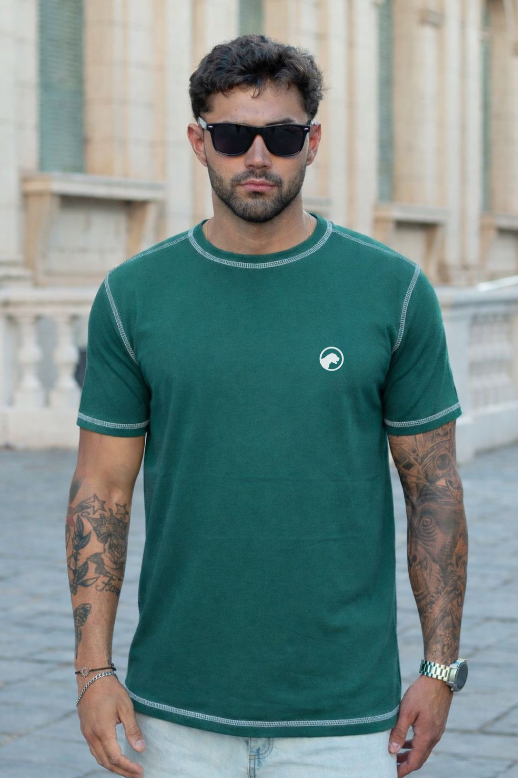 ropa para hombre REMERAS BORDA VERDE